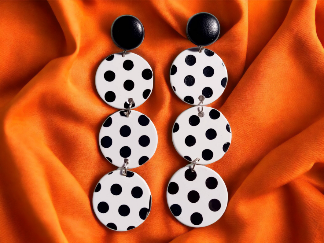 Polka dot Acrylic Pop Art Earrings Kargo Fresh