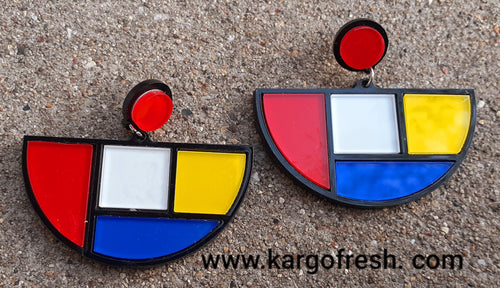 Pop Art Acrylic Plexi Glass Earrings Kargo Fresh