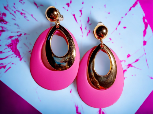 Pop acrylic clip on hoop earrings Kargo Fresh