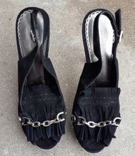 Load image into Gallery viewer, RARE BEBE Black Suede Platform Heels Size 8 Kargo Fresh
