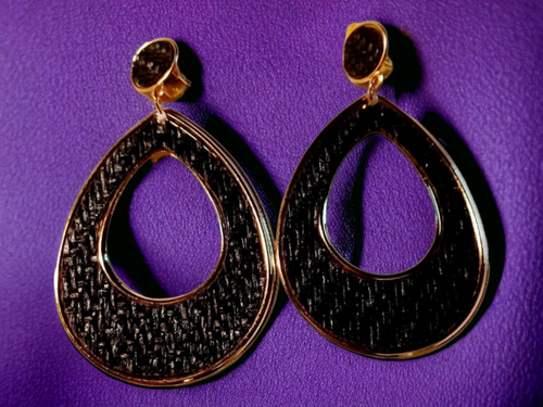 Raffia hoop clip on earrings Kargo Fresh