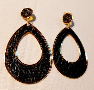 Raffia hoop clip on earrings Kargo Fresh