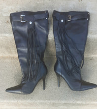 Load image into Gallery viewer, Rare Andrea Leather Fringe Moto Boots Size 9 Kargo Fresh
