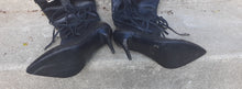 Load image into Gallery viewer, Rare Andrea Leather Fringe Moto Boots Size 9 Kargo Fresh
