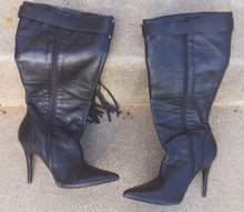 Load image into Gallery viewer, Rare Andrea Leather Fringe Moto Boots Size 9 Kargo Fresh
