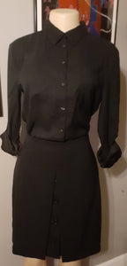 Rare Ann Taylor Black on Black Skirt Set Size 8 Kargo Fresh