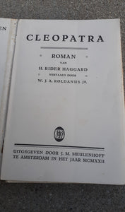 Rare Cleopatra Novel In Dutch H. Rider Haggard Amsterdam Kargo Fresh