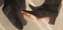 Load image into Gallery viewer, Rare Jean Michel Cazabat Black Suede fringe boots Size 8 Kargo Fresh
