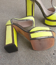 Load image into Gallery viewer, Rare Kat Maconie Neon Platform Heels Size 8 Kargo Fresh
