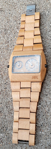 Rare Mens We Wood MAPLE WOOD JUPITER RS Watch Made in Italy Kargo Fresh