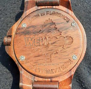 Rare Mens We Wood Walnut WOOD Watch Made in Italy Kargo Fresh