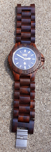 Rare Mens We Wood Walnut WOOD Watch Made in Italy Kargo Fresh