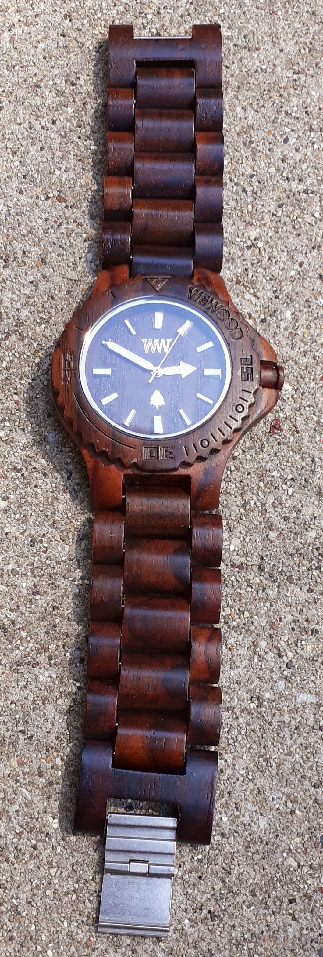 Rare Mens We Wood Walnut WOOD Watch Made in Italy Kargo Fresh