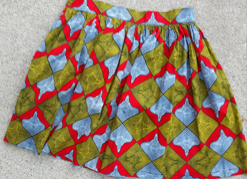 Rare Openya Couture African Flare Mini Flare Skirt Medium Kargo Fresh