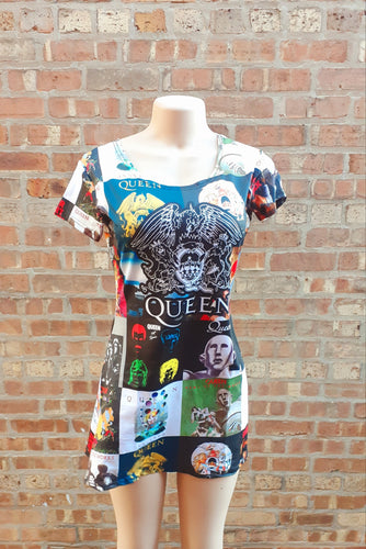 Rare Queen Album Cover Collage Dress S Kargo Fresh