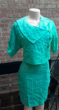 Load image into Gallery viewer, Rare Vintage African American Designer Jermikko Linen Skirt Suit Kargo Fresh
