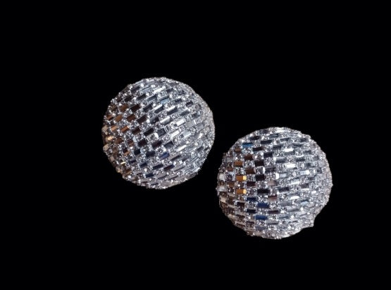 Rare giant rhinestone stud earrings Kargo Fresh