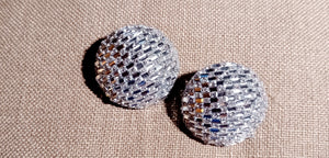 Rare giant rhinestone stud earrings Kargo Fresh