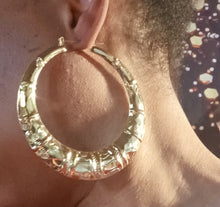 Load image into Gallery viewer, Rare large fulani bamboo hoop earrings Kargo Fresh
