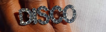 Load image into Gallery viewer, Rare rhinestone disc 2 finger ring Kargo Fresh
