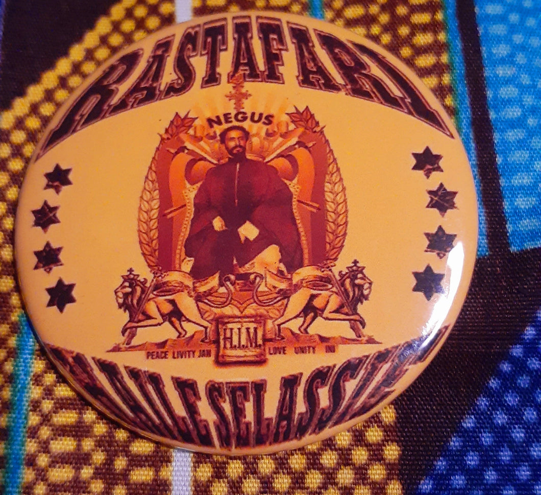 Rastafari Halie Selassie Statement Pin Kargo Fresh