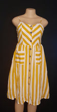 Load image into Gallery viewer, Rayon Pinstripe Cami Dress Size Small Kargo Fresh
