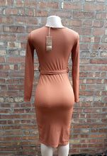 Load image into Gallery viewer, Recycled Tie Waist Ribbed Knit Midi Dress Size 6 Kargo Fresh
