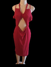 Load image into Gallery viewer, Red knit midi dress new xl Kargo Fresh
