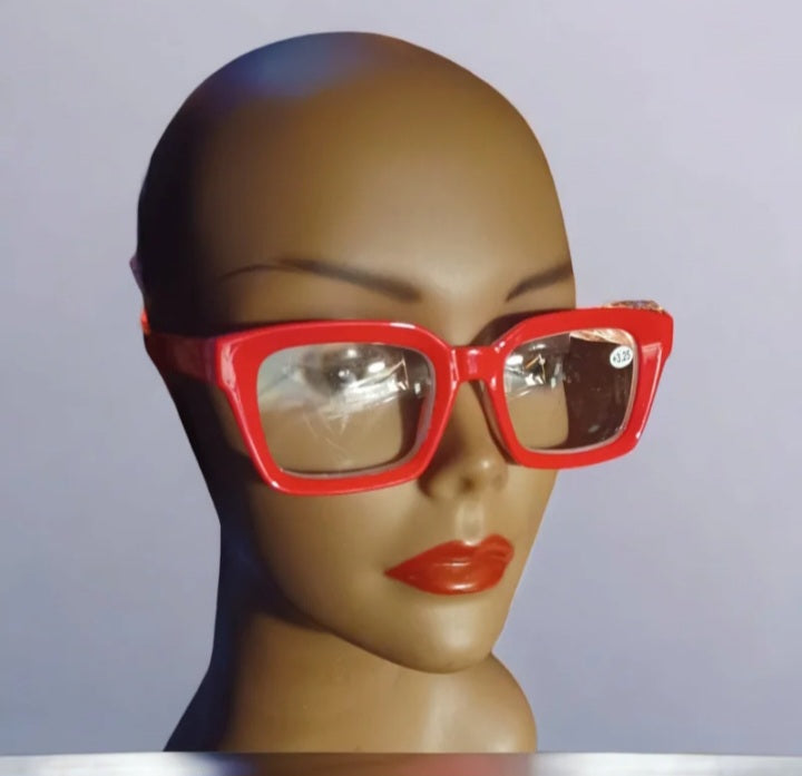 Red reader glasses new +3.25 Kargo Fresh