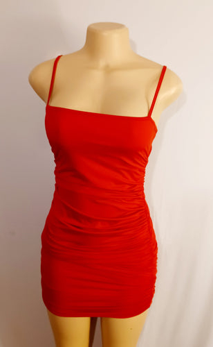 Red spandex Mini Dress Small Kargo Fresh