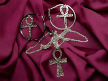 Load image into Gallery viewer, Rhinestone Ankh Necklace Set Kargo Fresh
