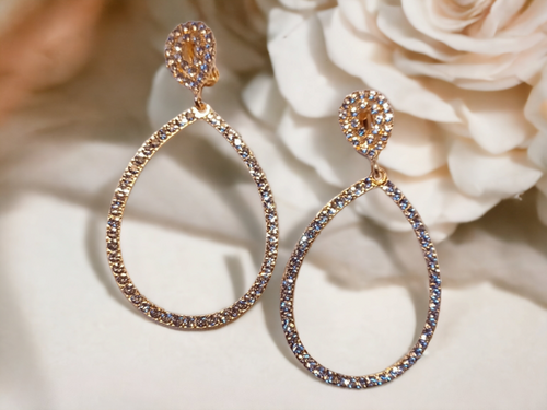 Rhinestone Clip On Earrings Kargo Fresh