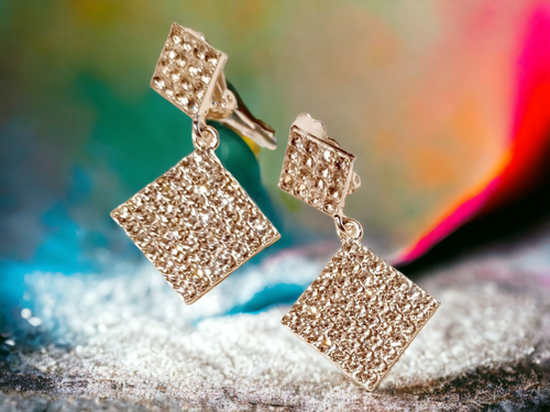 Rhinestone Clip on Earrings Kargo Fresh