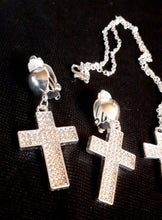 Load image into Gallery viewer, Rhinestone Cross Earrings and Necklace Set Kargo Fresh
