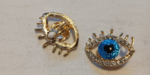 Load image into Gallery viewer, Rhinestone Evil Eye Clip on Stud Earrings Kargo Fresh
