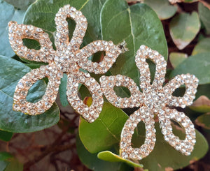 Rhinestone Flower Earrings Kargo Fresh