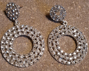 Rhinestone Hoop Earrings Kargo Fresh