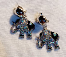 Load image into Gallery viewer, Rhinestone Lucky African Elephant Clip On Earrings Kargo Fresh
