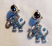 Load image into Gallery viewer, Rhinestone Lucky African Elephant Clip On Earrings Kargo Fresh
