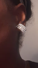 Load image into Gallery viewer, Rhinestone Square Stud Clip On Earrings Kargo Fresh
