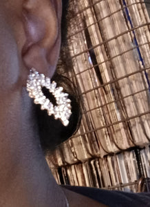 Rhinestone Stud Clip On Earrings Kargo Fresh