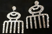 Load image into Gallery viewer, Rhinestone and Felt Adinkra symbol Earrings Kargo Fresh
