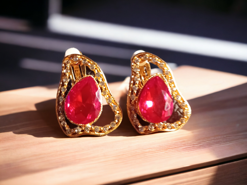 Rhinestone stud cluster clip on earrings Kargo Fresh