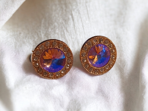Rhinestone stud cluster clip on earrings Kargo Fresh