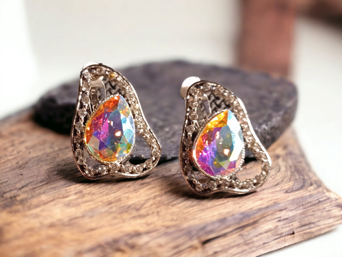 Rhinestone stud cluster clip on earrings Kargo Fresh