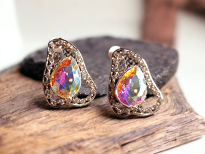 Rhinestone stud cluster clip on earrings Kargo Fresh
