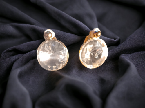 Rhinestone stud cluster clip on earrings Kargo Fresh