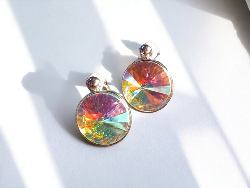 Rhinestone stud cluster clip on earrings Kargo Fresh