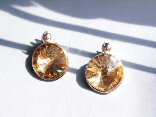 Rhinestone stud cluster clip on earrings Kargo Fresh