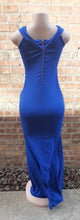 Load image into Gallery viewer, Royal Blue Poly Spandex Maxi Dress Medium Kargo Fresh
